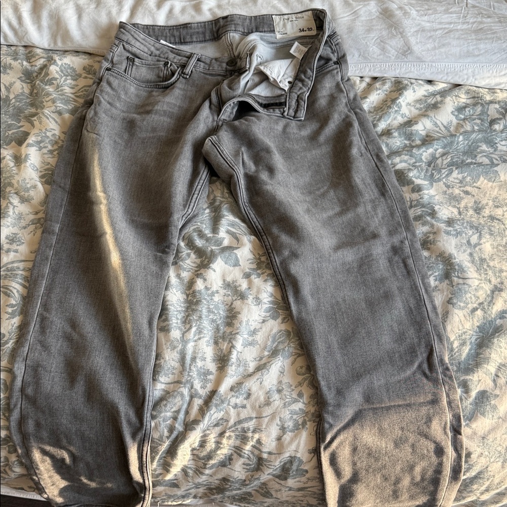 Rag & Bone Gray Straight Jeans Classic Style